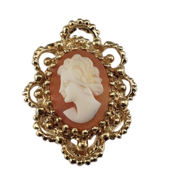 14 Karat Yellow Gold Cameo Ring Size 5.5 #18973 - Picture 1 of 8